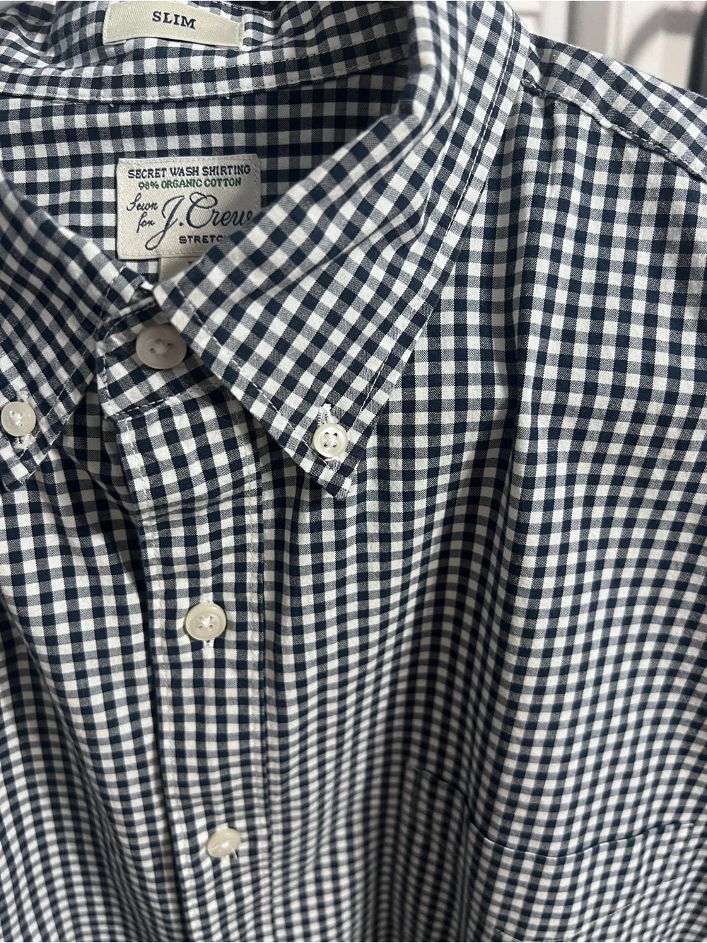 J. Crew crisp gingham
